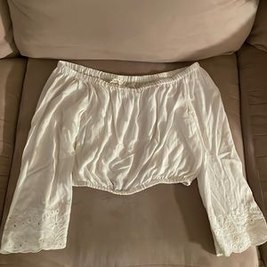 White off the shoulder top